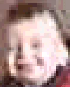 An intentionally low resolution image of a baby
